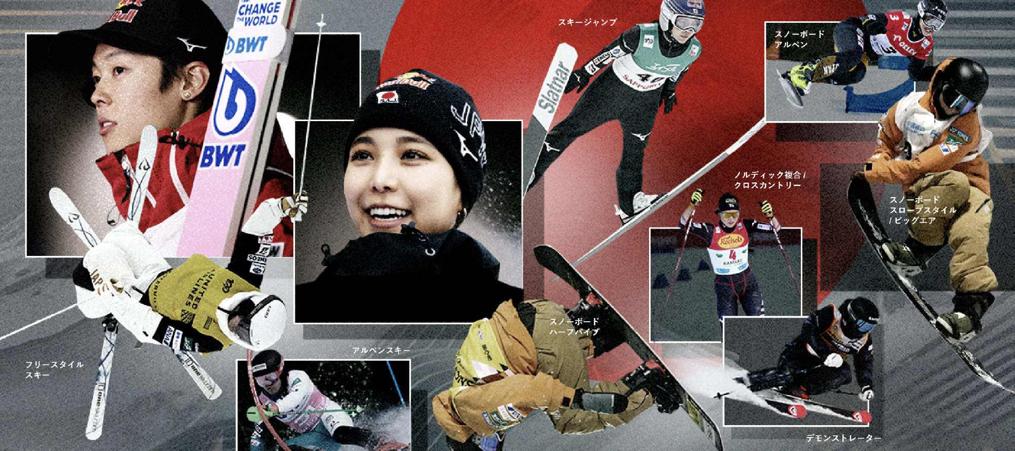 スキー・スノーボード競技の種目紹介ビジュアルpc